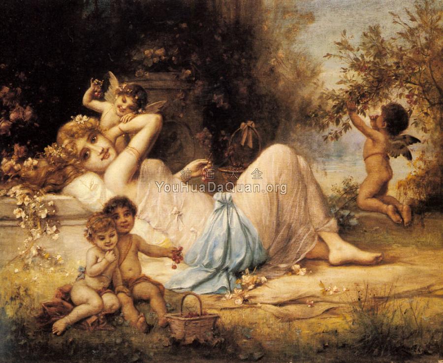 Venus and her Attendants - 汉斯·萨茨卡